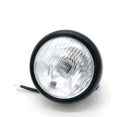 Faro Redondo Custom Estilo Retro - Carcasa Negra - Image 7