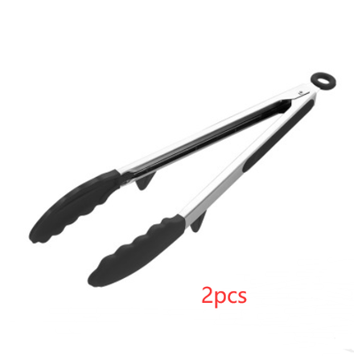 Pinzas de Cocina de Silicona y Acero Inoxidable para Asados - Image 12