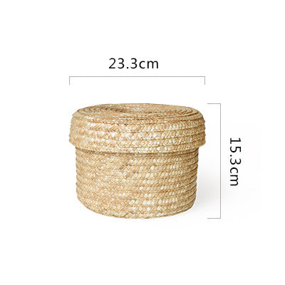Cesta Tejida de Fibra de Trigo Natural - Image 4