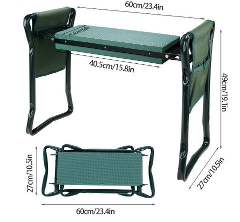 Silla Plegable de Jardín con Bolsa de Herramientas - Image 4