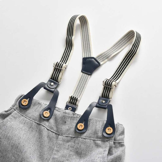 Traje Caballero Infantil con Tirantes - Pantalón Corto Algodón Premium - Image 3