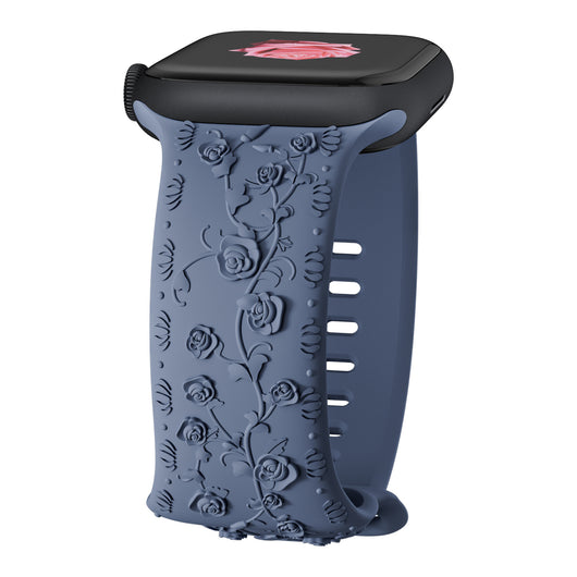 Correa de Reloj de Silicona con Diseño en Relieve Rosa - Image 18