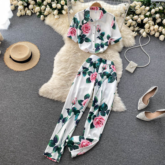 Conjunto de Dos Piezas: Pantalón Ancho Cintura Alta Versátil - Image 27