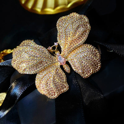 Broche Mariposa Brillante con Circonitas de Diamante