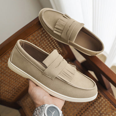 Mocasines de Cuero Mate para Hombre - Calzado Slip-on Elegante - Image 9