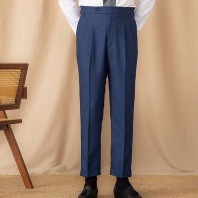Pantalones Rectos de Cintura Alta Color Liso para Uso Diario