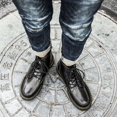 Botas Martin de Cuero Genuino Estilo Británico Premium con Forro de Cachemira - Image 14
