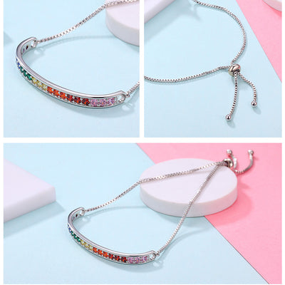 Pulsera de Cobre Artesanal para Mujer con Circonita Brillante