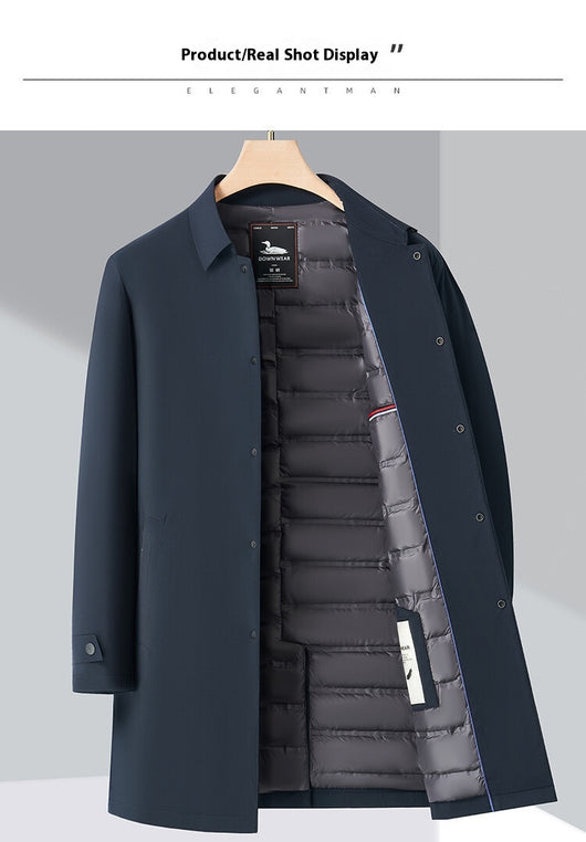 Abrigo Acolchado de Algodón para Hombre con Forro Polar Resistente al Viento - Image 11