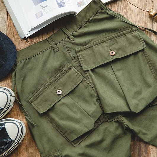 Pantalones Cargo Retro Estilo Japonés con Bolsillos Traseros - Image 3