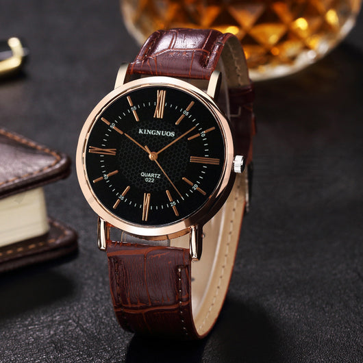 Reloj Pulsera Pareja Oro Rosa con Números Romanos - Diseño Elegante Unisex