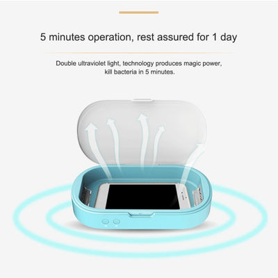 Esterilizador UV Doble para Teléfono, Joyas y Accesorios con Aromaterapia