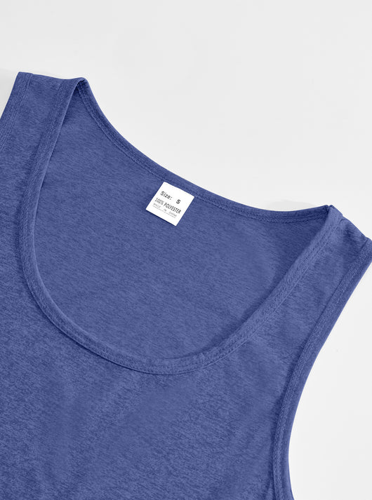 Camiseta Deportiva Hombre Sin Mangas Ajuste I-Strap Colores Sólidos - Image 26