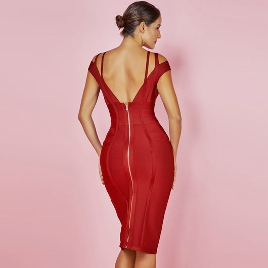 Vestido Bandage Hombros Descubiertos - Image 2