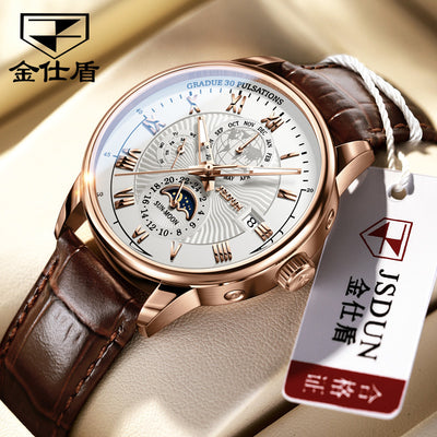 Reloj Mecánico Automático de Moda con Tres Esferas y Seis Agujas - Image 6
