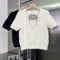 Playera Corta de Felpa con Detalle de Nudo Cristal