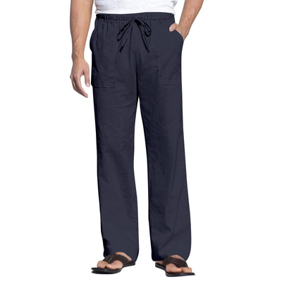 Pantalones de Playa para Hombre en Algodón y Lino con Cintura Elástica - Image 28