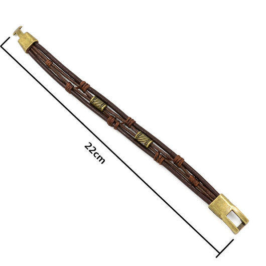 Pulsera de Cuero Trenzado Estilo Vintage para Hombre - Image 3