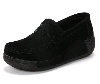Zapatos Casuales de Cuero con Cordones y Suela Gruesa para Mujer - Image 26