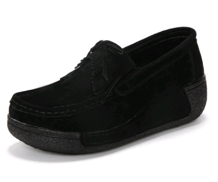 Zapatos Casuales de Cuero con Cordones y Suela Gruesa para Mujer - Image 26