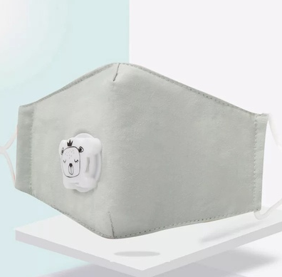 Mascarilla Infantil de Algodón con Válvula PM2.5 para Primavera y Otoño