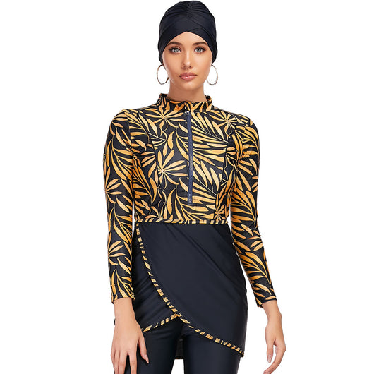 Traje de Baño Burkini con Cierre - Modesto y Versátil para Mujer - Image 5