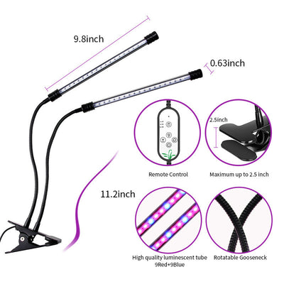 Luz LED de Cultivo con Control de Intensidad y Temporizador USB - Image 6