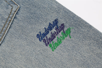 Jeans Acampanados con Bordado de Letras para Hombre - Marca Burr - Image 4