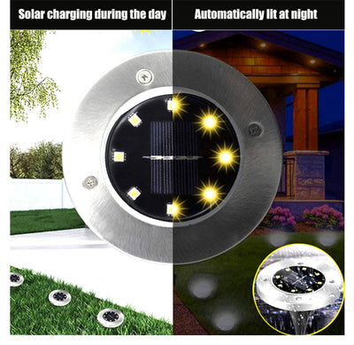 Lámpara de Piso Cuadrada Impermeable de Acero Inoxidable con 5 LED para Jardín - Image 15