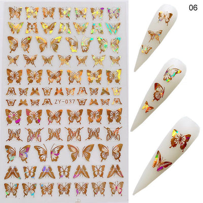 Calcomanías Láser de Mariposa para Uñas - Diseño Simulado Delgado - Image 4