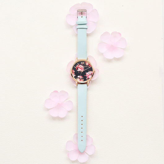 Reloj de Pulsera Lvpai para Mujer en Oro Rosa con Diseño Floral y Correa de Cuero - Image 7