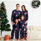 Conjunto de Pijamas Navideños Estampados de Dos Piezas