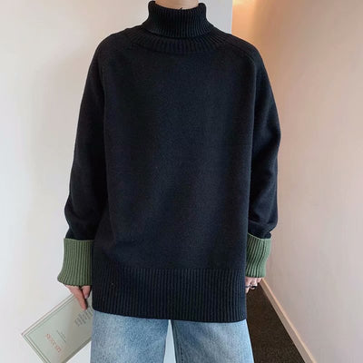 Suéter Holgado de Color Liso - Estilo Casual y Versátil - Image 32