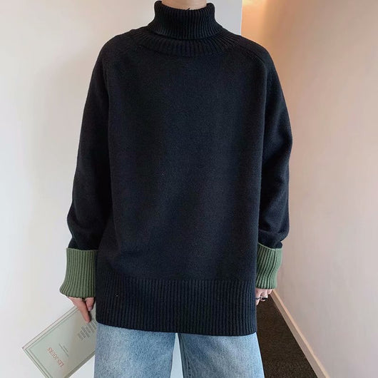 Suéter Holgado de Color Liso - Estilo Casual y Versátil - Image 32