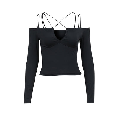 Blusa Asimétrica de Manga Larga con Escote en V - Image 5