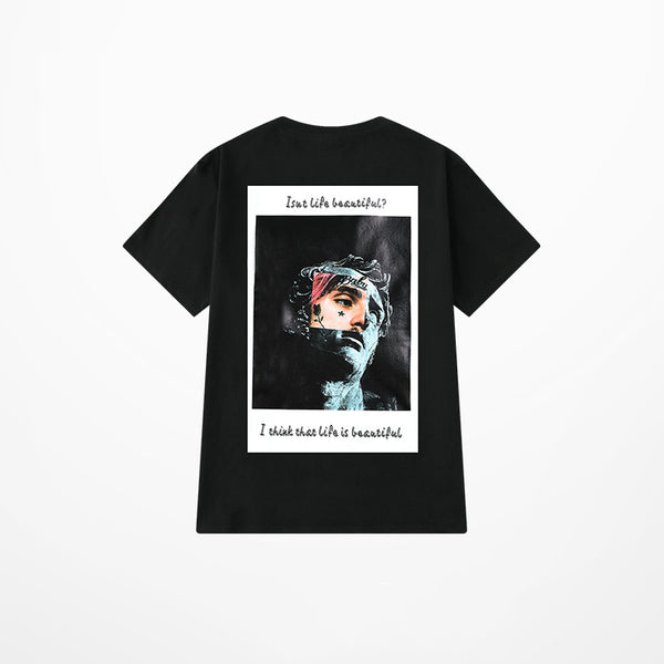 Playera de Manga Corta con Estampado de Letras Marca Ins Tide