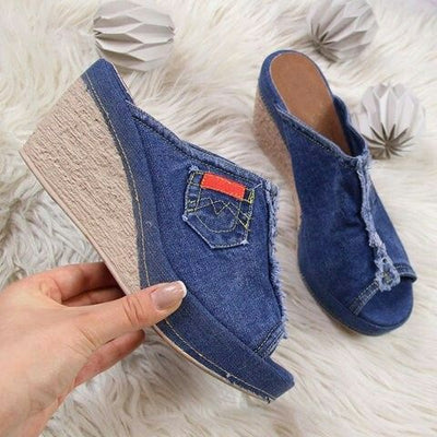 Sandalias de cuña plana cómodas