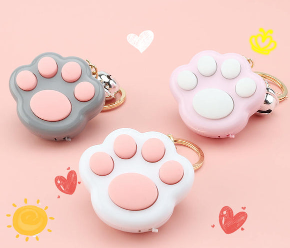 Llavero Adorable Patita de Gato - Juguete Plástico Kawaii para Estudiantes