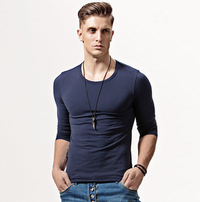 Playera Manga Larga Cuello V para Hombre - Image 14