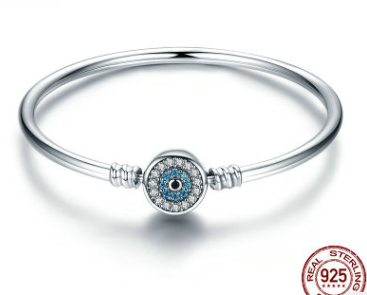 Pulsera de Plata Esterlina 925 con Diamantes Completos - Accesorio Encanto Elegante para Mujer