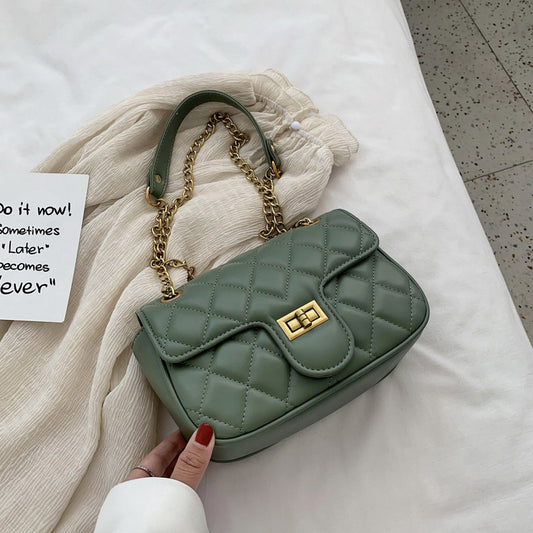 Bolso Bandolera Cuadrado con Cadena de Diamantes - Diseño Versátil