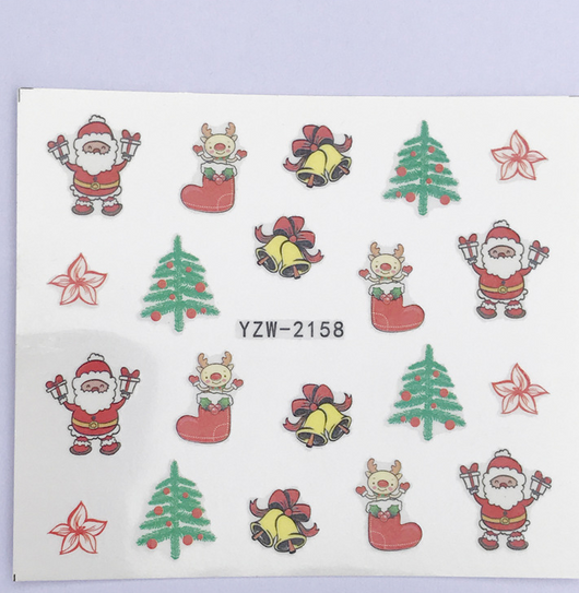 Calcomanías Navideñas para Uñas - Pegatinas de Transferencia Agua Full Cover - Image 9