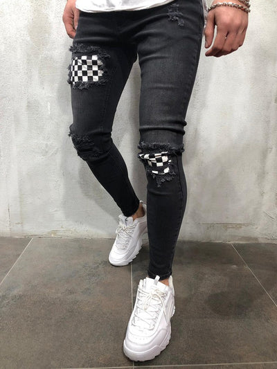 Pantalones Slim Fit Rotos Estilo Hip-Hop Europeo y Americano - Image 11