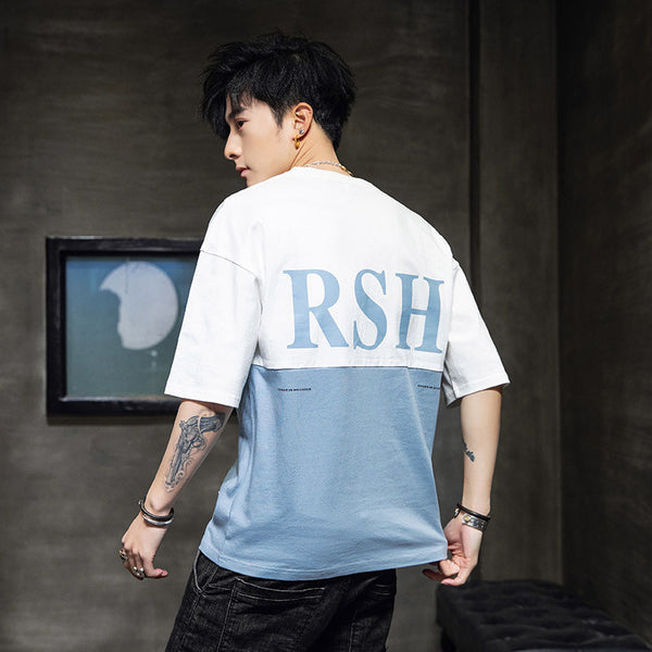 Playera Casual Manga Media Suelta para Hombre