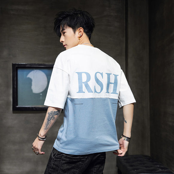 Playera Casual Manga Media Suelta para Hombre
