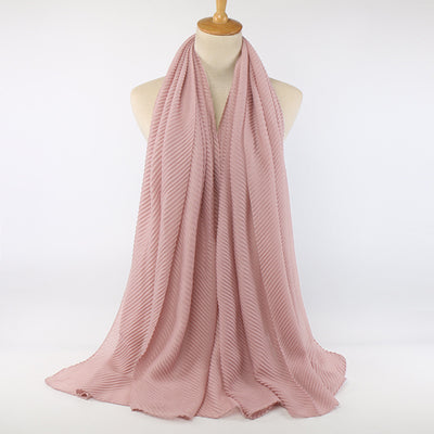 Pañuelo de algodón plisado para mujer - Image 16