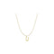 S925 sterling Plateado vintage 26 letter necklace U