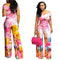 Jumpsuit Estampado con Pantalón Acampanado