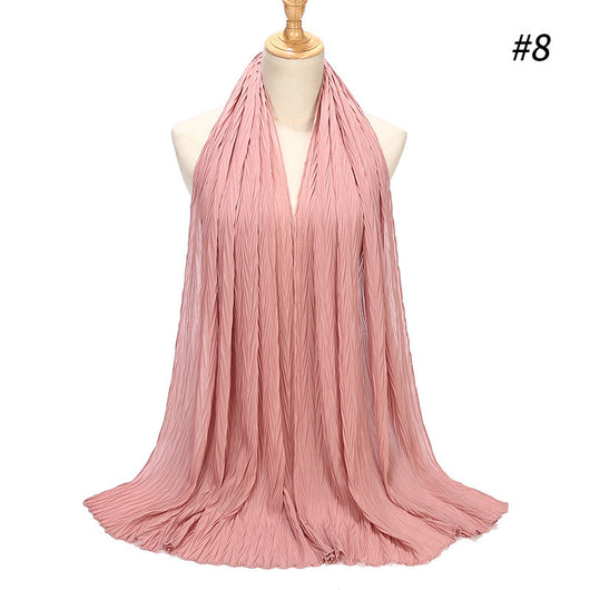 Hijab Chiffón Plisado con Efecto Perla - Capa Versátil - Image 34