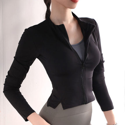 Chaqueta de entrenamiento elástica transpirable de secado rápido para yoga y running - Image 14